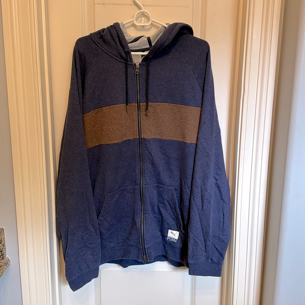 MENS - puma full zip hooded sweatshirt - size XL